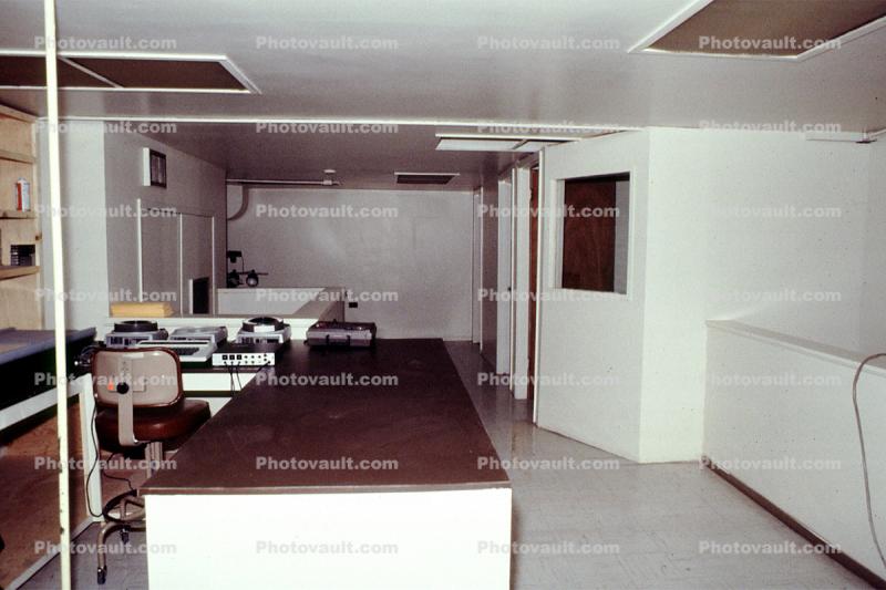 Kodak Carousel Slide Projectors, AVL Dissolve Unit, Desk, office room
