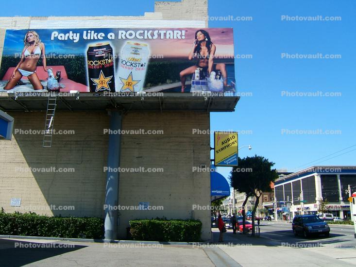 Party like a rockstar, sex in advertising, sexy, billboard