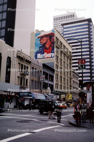 Marlboro Man, buildings, street, crosswalk
