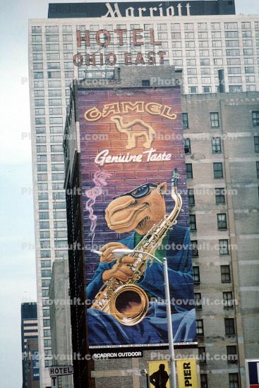Joe Cool Camel Cigarettes, cartoon, saxophone