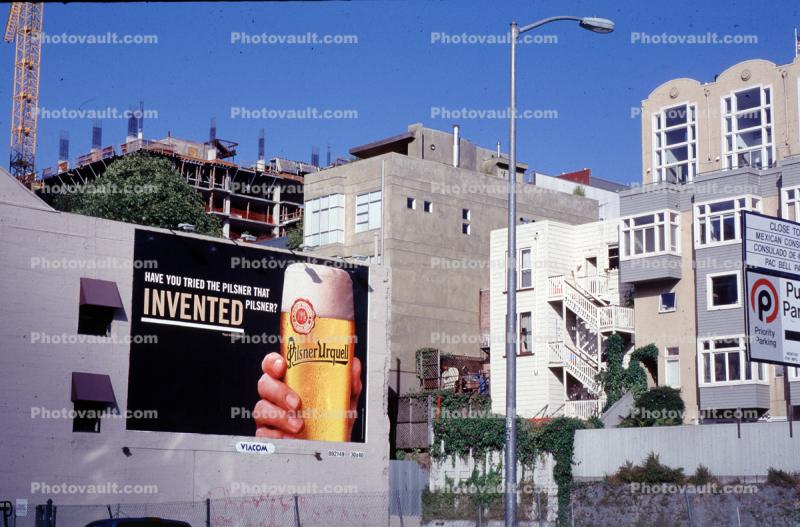Beer Billboard, houses, building