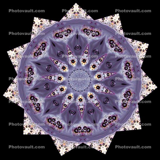 Purple Bubbly Wet Eyes star Mandala