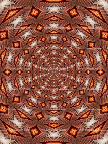 Singularity Encircled  Mandala, Hopi Indian Blanket Weave