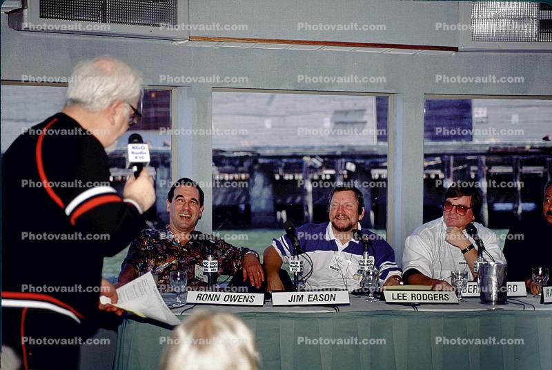 Ronn Owens, Lee Rodgers, Bernie Ward, Jim Eason, KGO Luncheon, Event, 30 April 1993, 1990s