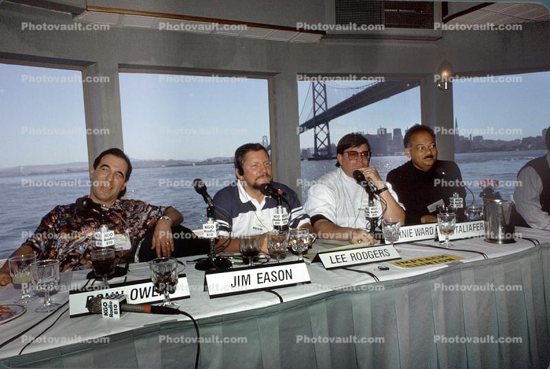 Ronn Owens, Lee Rodgers, Bernie Ward, Ray Taliaferro, KGO Luncheon, Event, 30 April 1993, 1990s