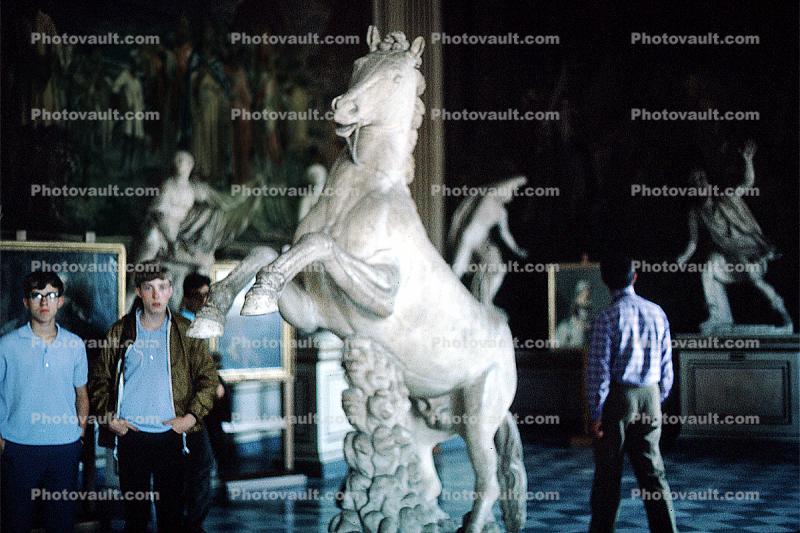 Horse Sculpture, Marble, two boys