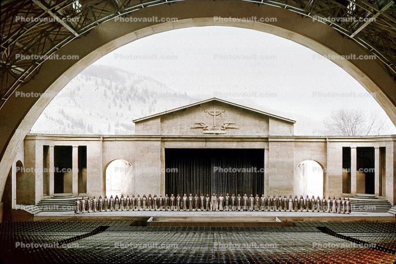 Passion Play Theatre, arch, seating, stage