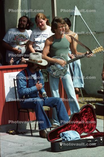 Banjo Player, Singer, Venice Boardwalk, August 1977, Guitar Player