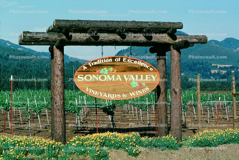 Sonoma Valley, California, Sign, Marker