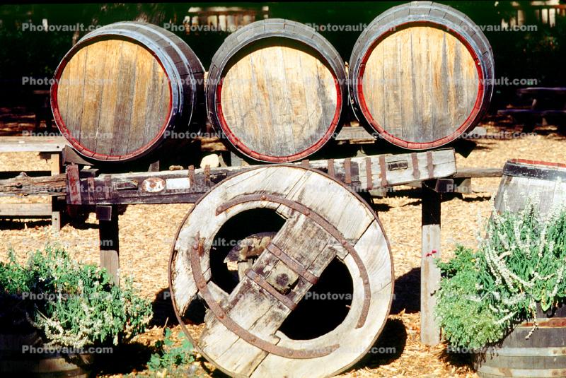 Oak Wine Barrels, Wood, Wooden Barrels, Fermenting Tanks