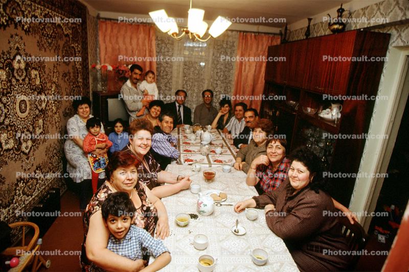 Dinner, Ashkhaband, Turkmenistan, Family