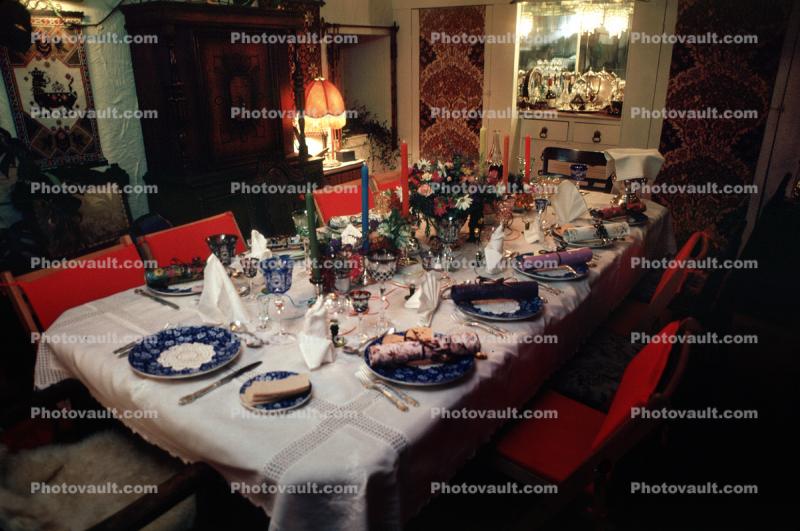 Fritaz and Thorunn Banquet Diner, Table Setting,  1980s