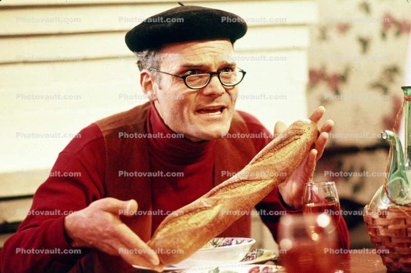 French Bread, Frenchman Talking, Scowl, Beret