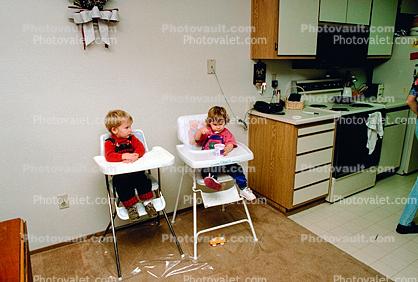 Toddlers Eating, High Chair