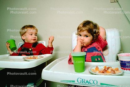 Toddlers Eating, High Chair