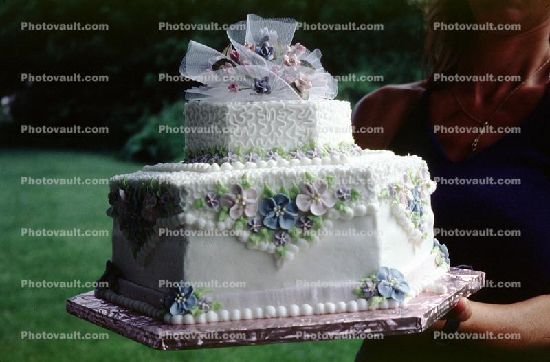 Wedding Cake, Sweet, Sugar, Hexagon, Flowers, Decorations, Flowery