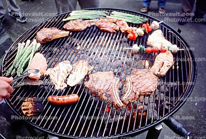 Meat, Steak, Hot Dogs, Vegetables, Shish-Ka-Bob,, Salmon, BBQ, Barbecue, Kentucky Derby Party