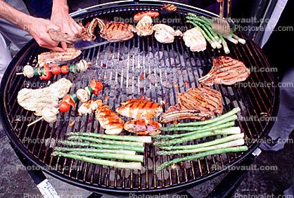 Meat, Steak, Chicken, Hot Dogs, Vegetables, Shish-Ka-Bob,, Salmon, BBQ, Barbecue, Kentucky Derby Party