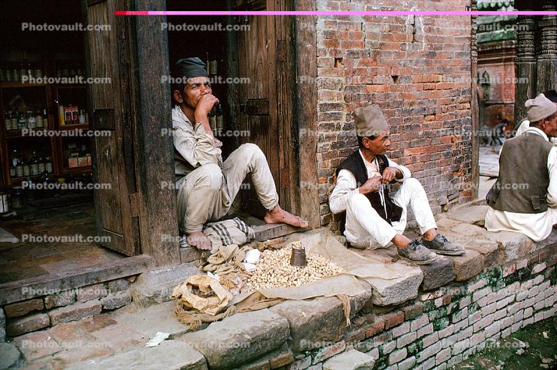 Men Selling Grain, Kathmandu, Nepal