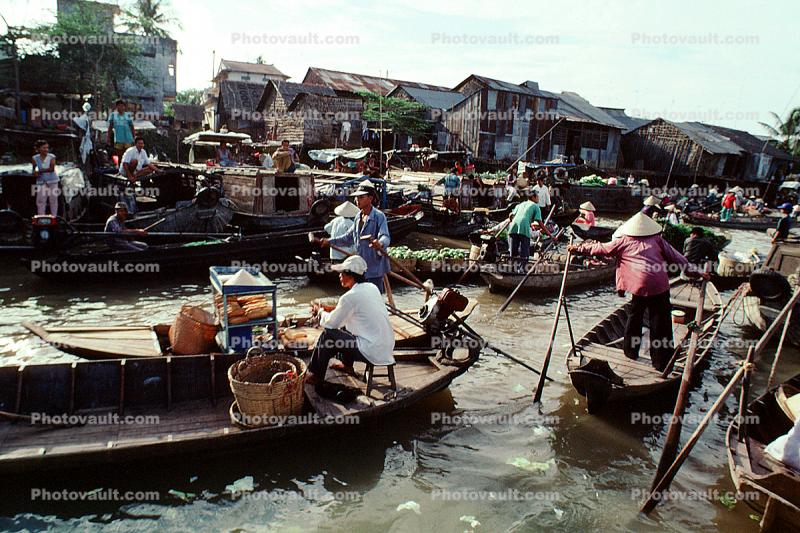 River, Boats, Saigon, Vietnam