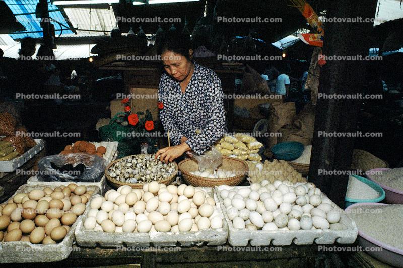 Eggs, Woman, Saigon, Vietnam