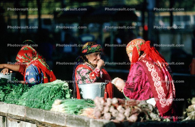 Woman, Vegetables, Ashgabat, Turkmenistan