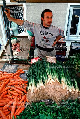 onions, scallions, carrots, Athens, Greece