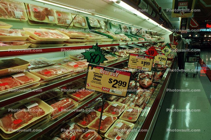 Meat Aisle, Grocery Aisle, Supermarket, Supermarket Aisles