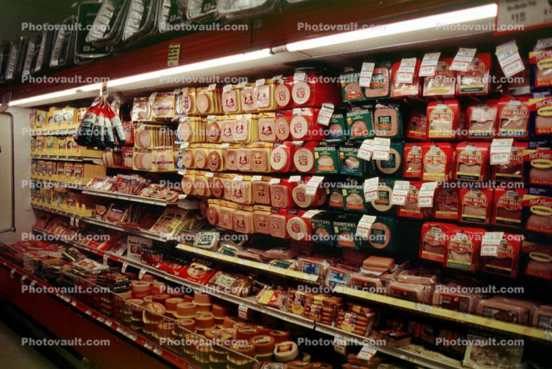 Processed Meat Racks, Supermarket