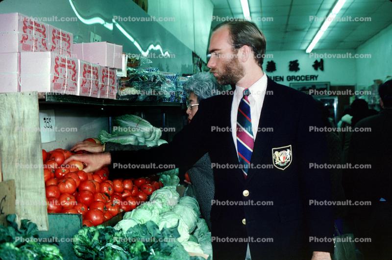 Man shopping for Vegetables
