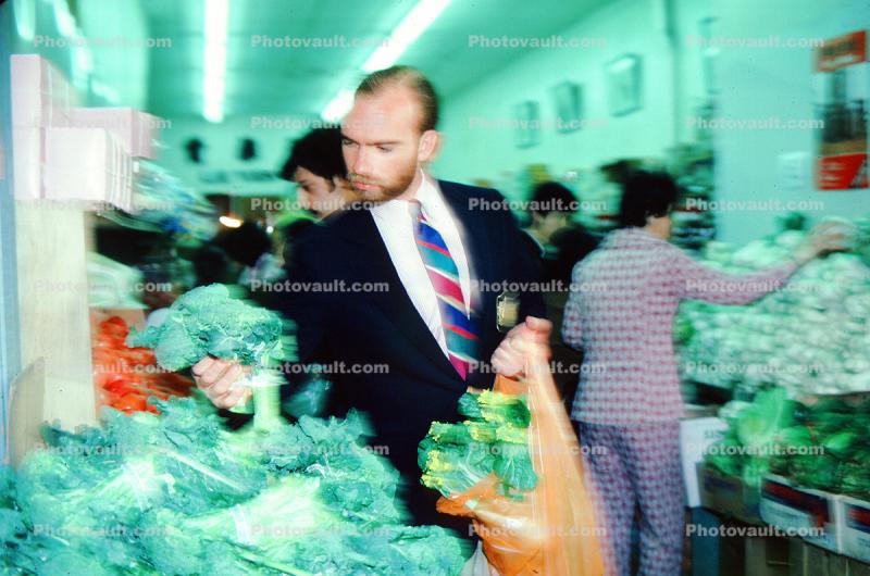 Man shopping for Vegetables