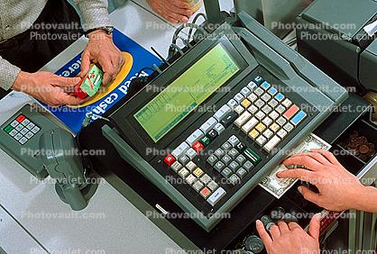 Cash Register, Convenience Store, C-Store, Snack Food, Money, Cash Transaction, Cashier, hands, keypad