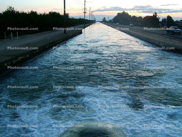 Water, Irrigation, Canal, Aqueduct, Central Valley, Turlock