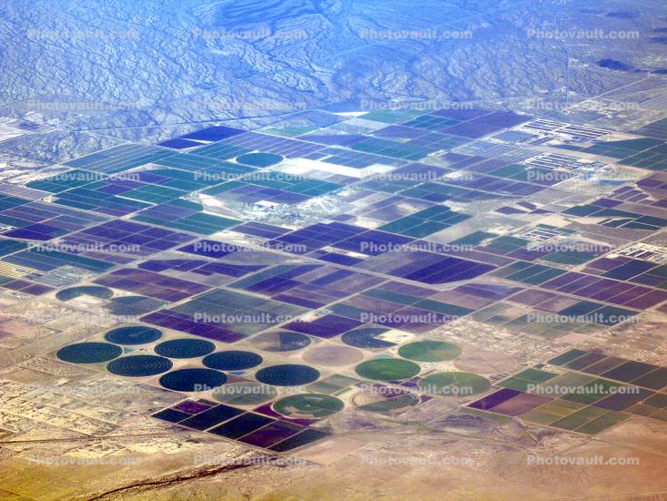 Center Pivot Irrigation, Fields, Arizona
