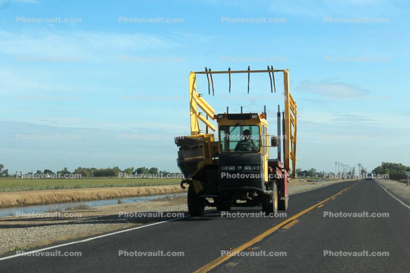 Hay Stacker on the road