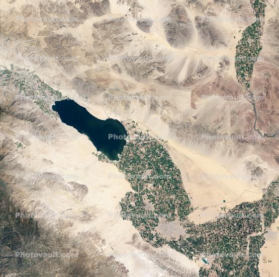 Salton Sea, California, Endorheic Lake, patchwork, checkerboard patterns, farmfields