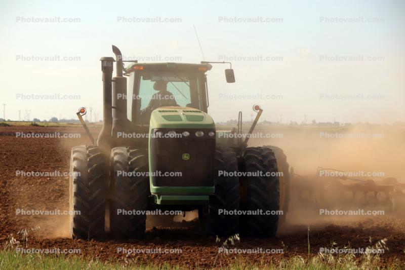 Giant Tractor, Plowing, Dust
