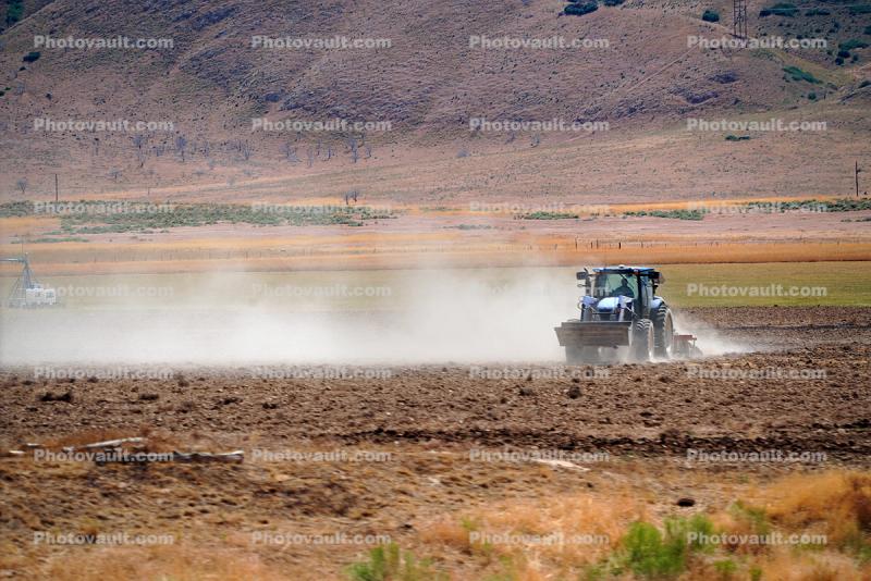 Farm Tractor, Dust, Pavant Range, near Scipio
