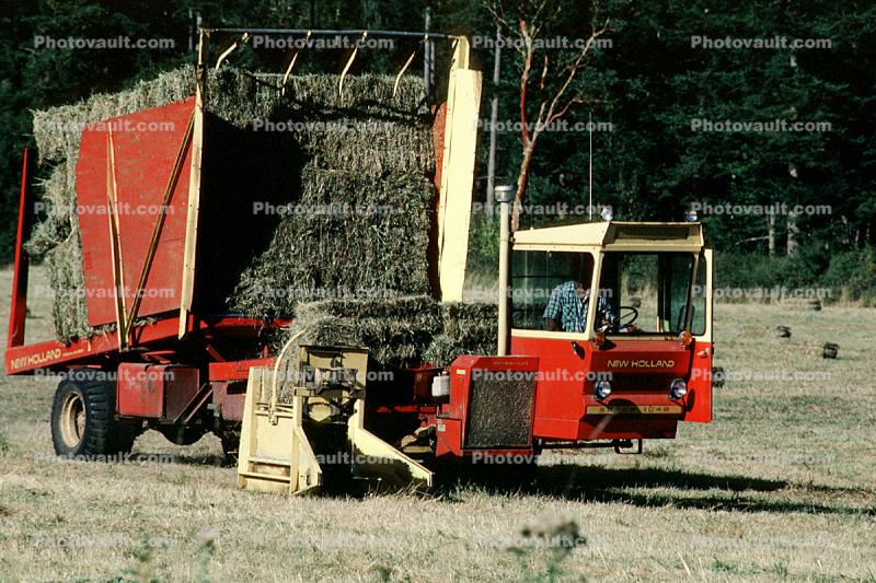 New Holland Buncher, Hay Bales, Whidbey Island