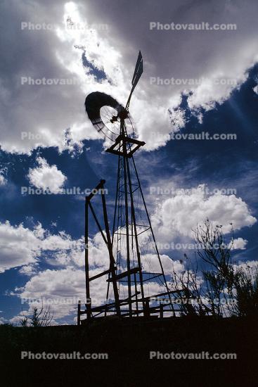 Eclipse Windmill, Irrigation, mechanical power, pump, cumulus clouds