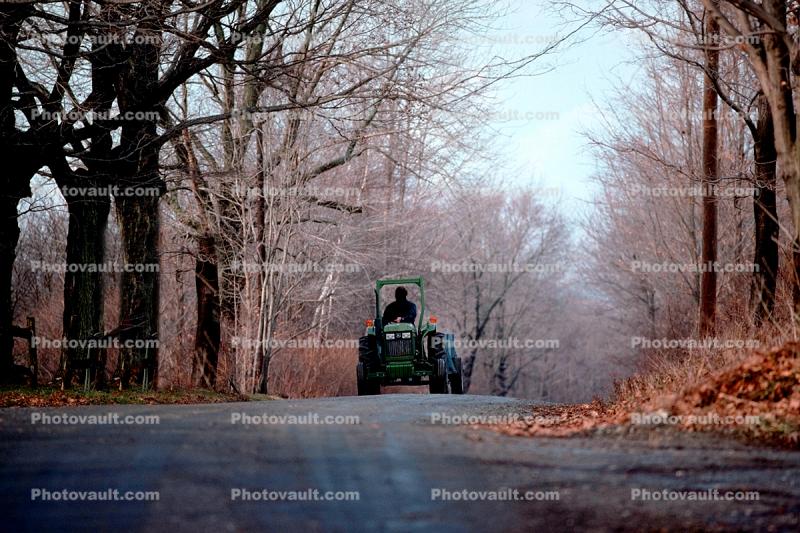 Tractor on the Road, Upstate New York