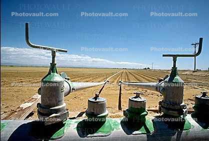 Irrigation, water, pipes, Fields, Dirt, soil