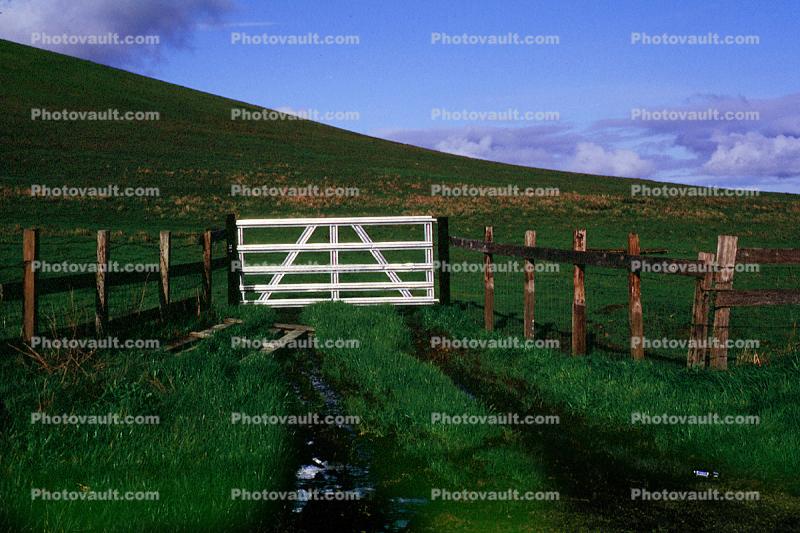 fence, gate, Hills, Sonoma County