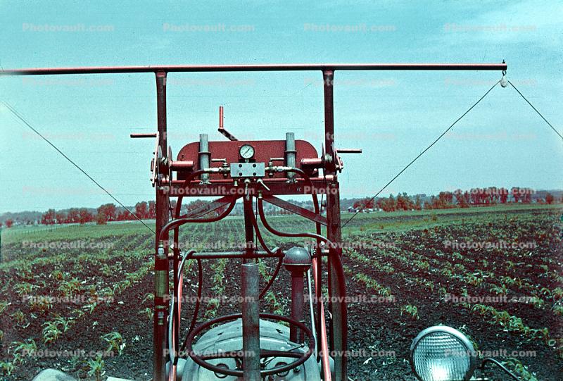 pov from tractor, Pesticide applications, 1940s, Herbicide, Insecticide