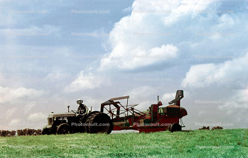 Tractor and Baler, 1940s