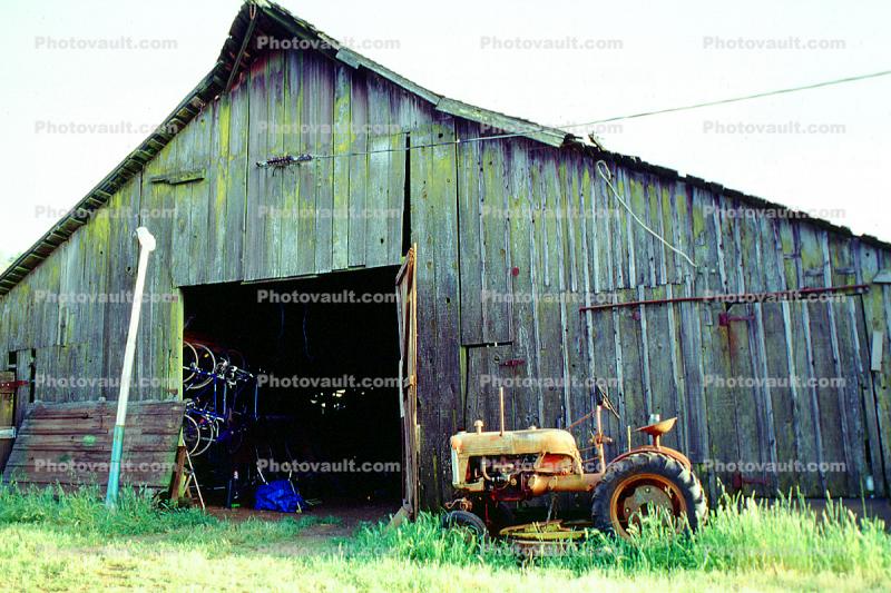 Dilapidated Barn, Tractor, Petaluma, California