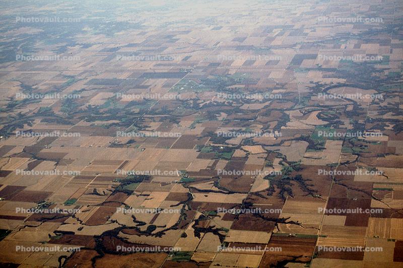 Central Illinois, patchwork, checkerboard patterns, farmfields