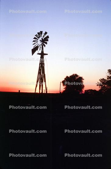 Sunset Sky, Eclipse Windmill, Irrigation, mechanical power, pump