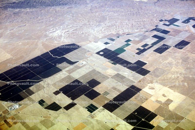 Farm Fields in Central California, patchwork, checkerboard patterns