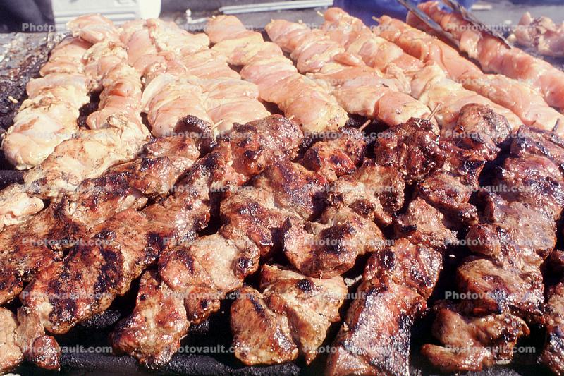 red meat, chicken steak, BBQ, grill, Barbecue, Chicken BBQ